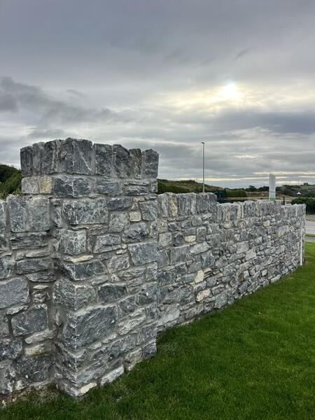 M28 Motorway natural stone wall — Ringaskiddy